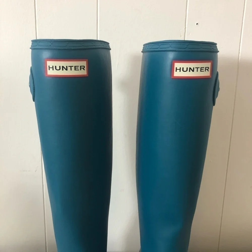 Hunter Teal Blue Rain Boots